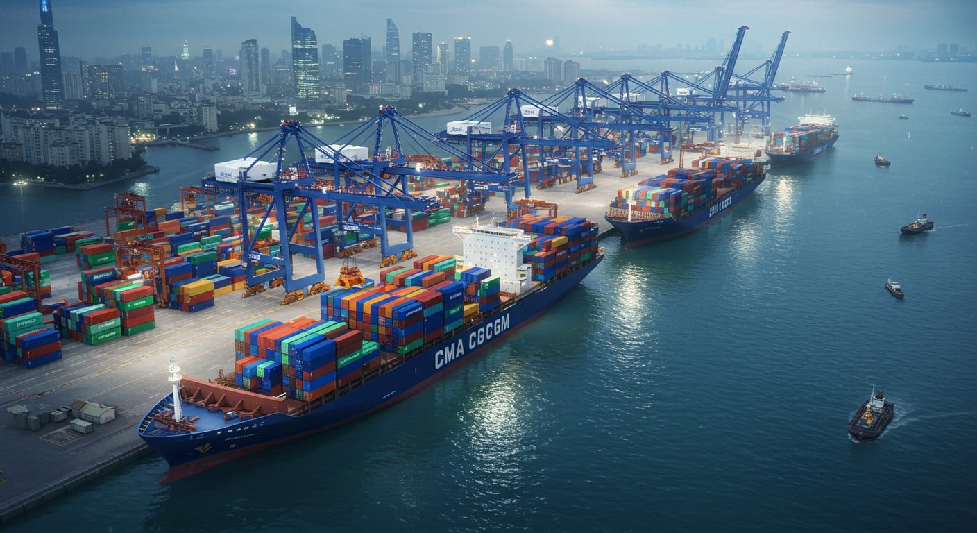 CMA CGM mise 600M$ sur un terminal portuaire à Hai Phong, Vietnam, pour booster le commerce en Asie. Découvrez les enjeux de cet investissement stratégique.