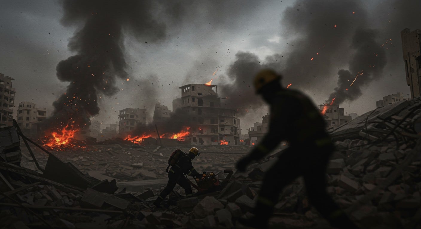Frappes israéliennes à Gaza : 8 morts, crise humanitaire aggravée. Découvrez l’impact des violences et les défis des secours dans ce conflit.