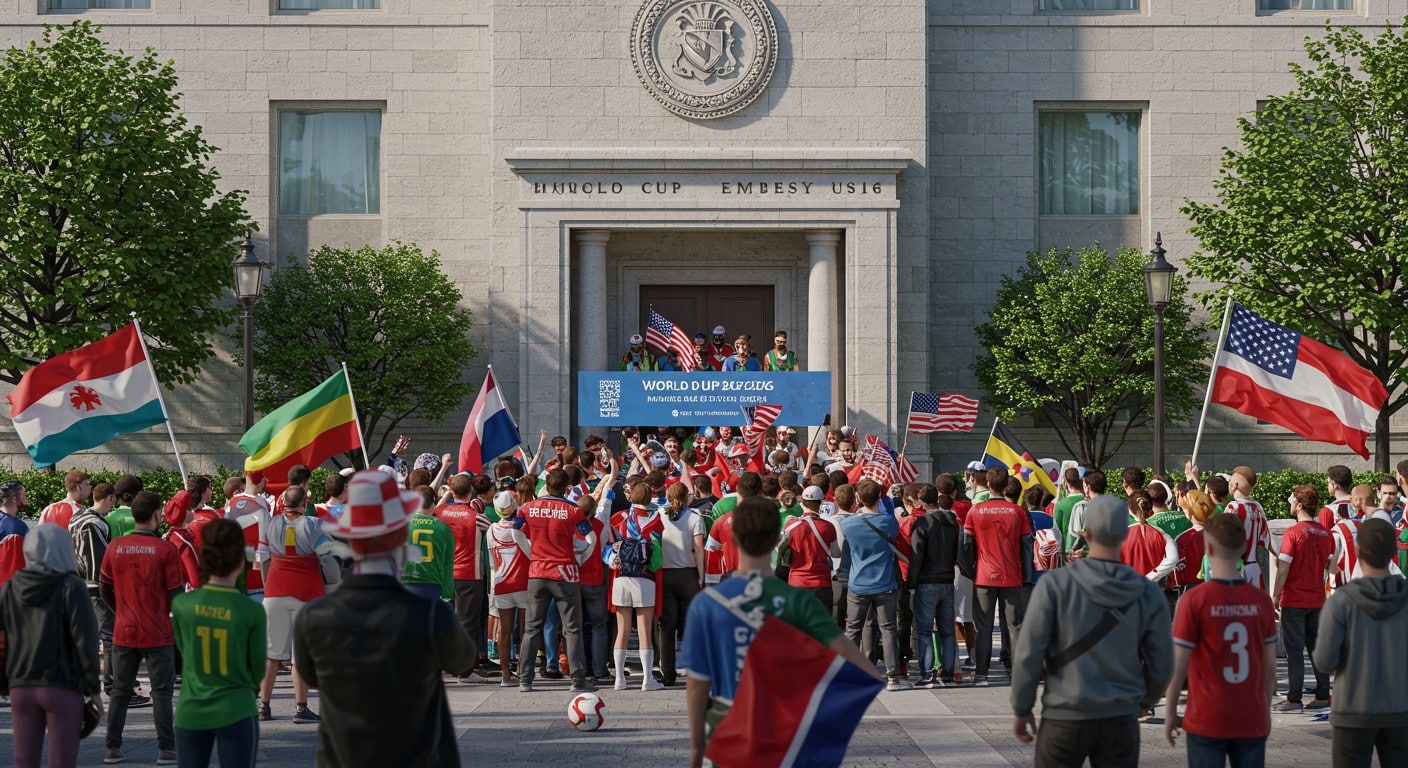 Le Mondial 2026 aux USA face à des défis de visas. Découvrez comment la diplomatie s’adapte pour accueillir les fans du monde entier.