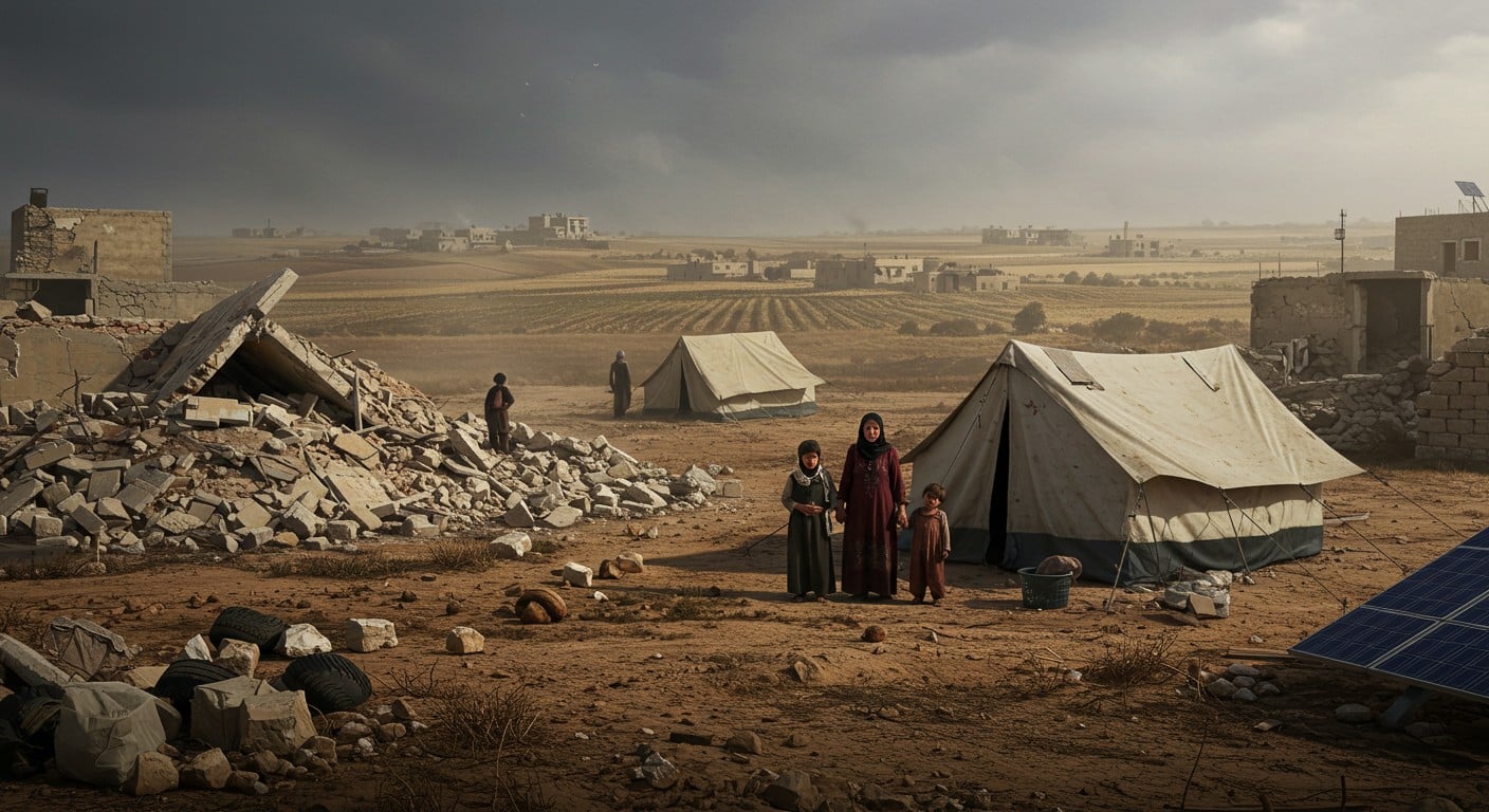 En Syrie, des déplacés reviennent vivre sur les ruines de leurs maisons après la chute d'Assad. Découvrez leurs histoires, défis et espoirs.