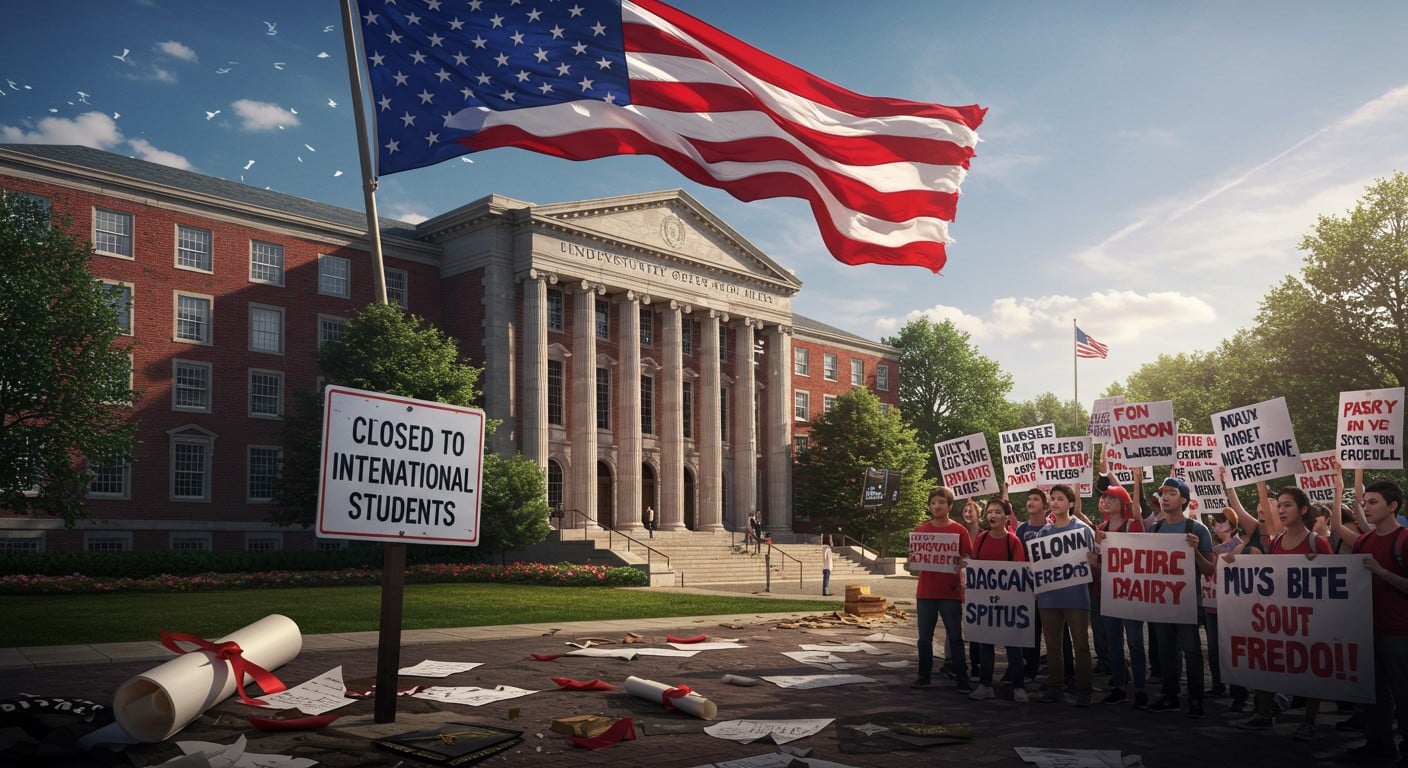 Trump défend l'interdiction des étudiants étrangers à Harvard. Découvrez les enjeux, accusations et impacts sur l'université. Une polémique qui divise !