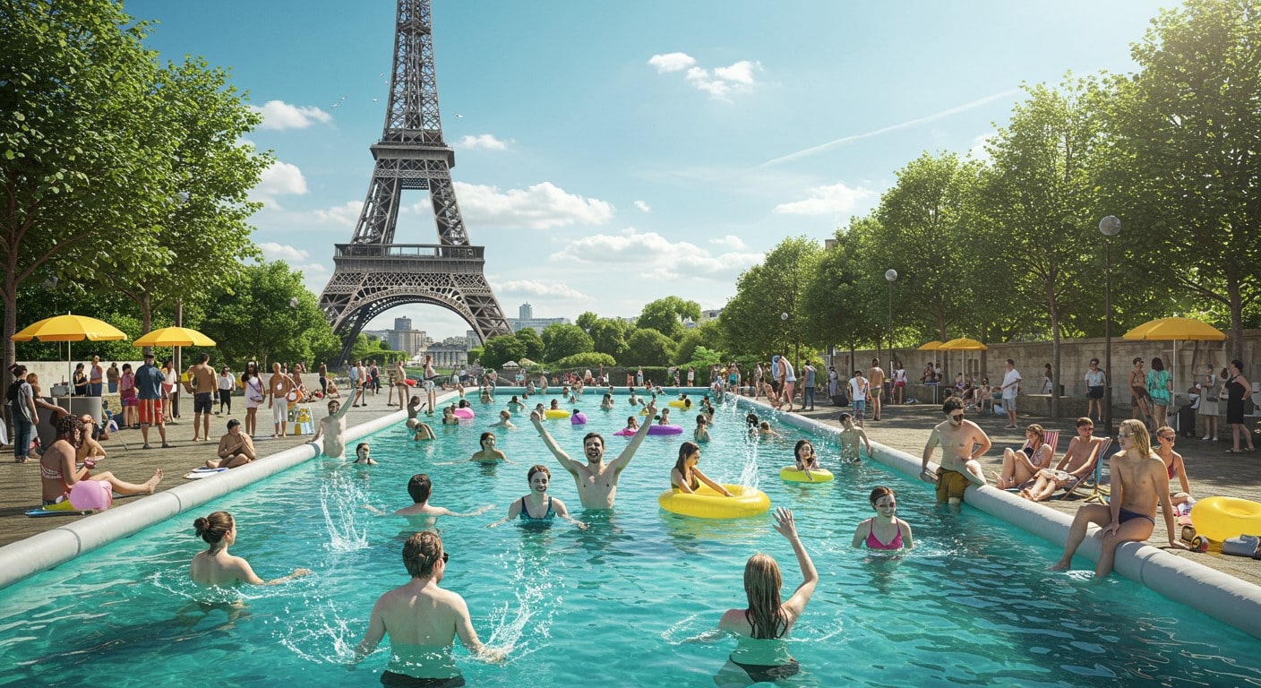 Découvrez 47 lieux pour nager à Paris cet été : piscines, bassins temporaires et baignades dans la Seine. Votre guide pour vous rafraîchir !