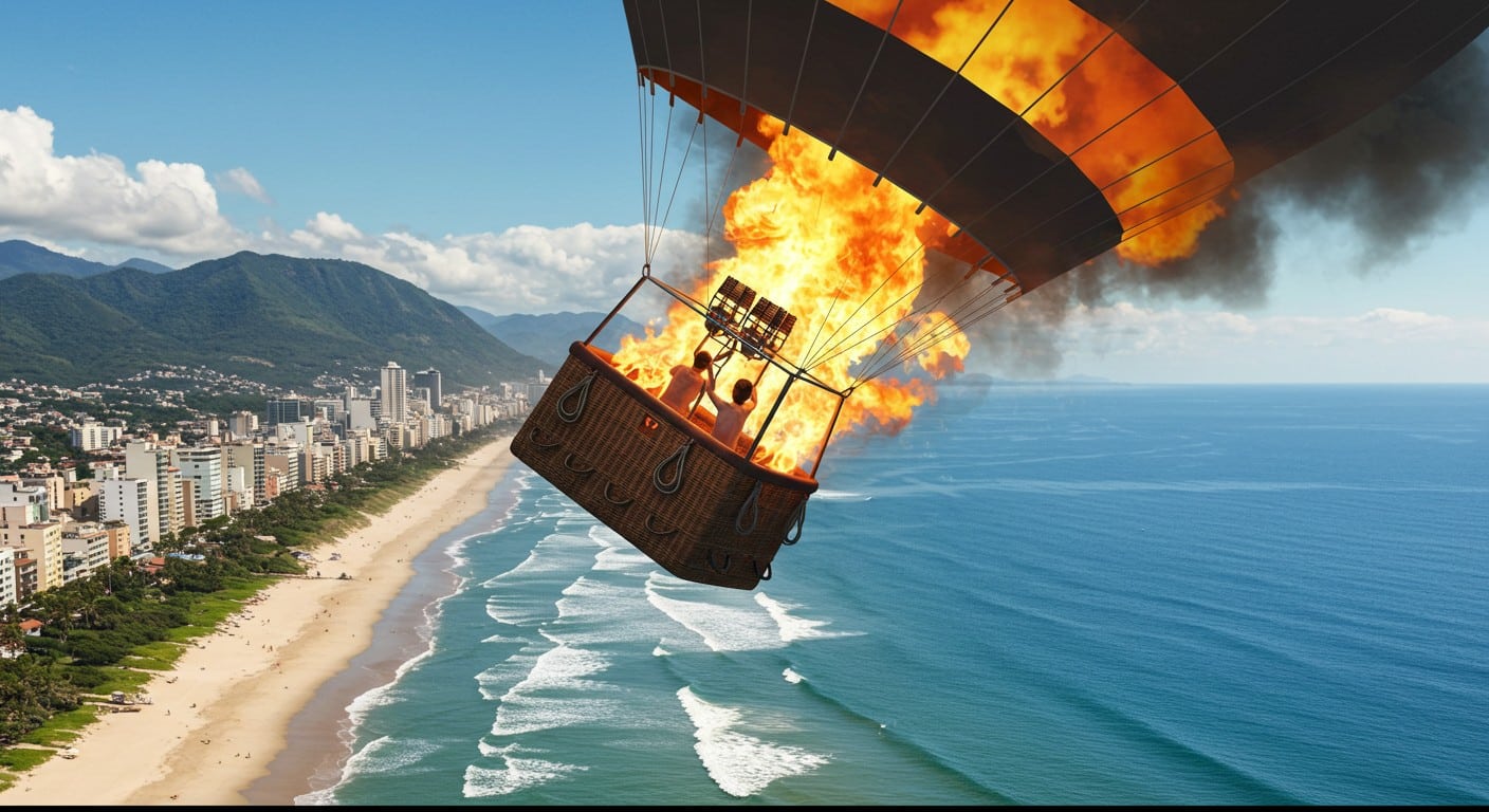 Accident tragique de montgolfière à Praia Grande, Brésil : 8 morts, 13 survivants. Découvrez les causes, témoignages et réactions face à ce drame.
