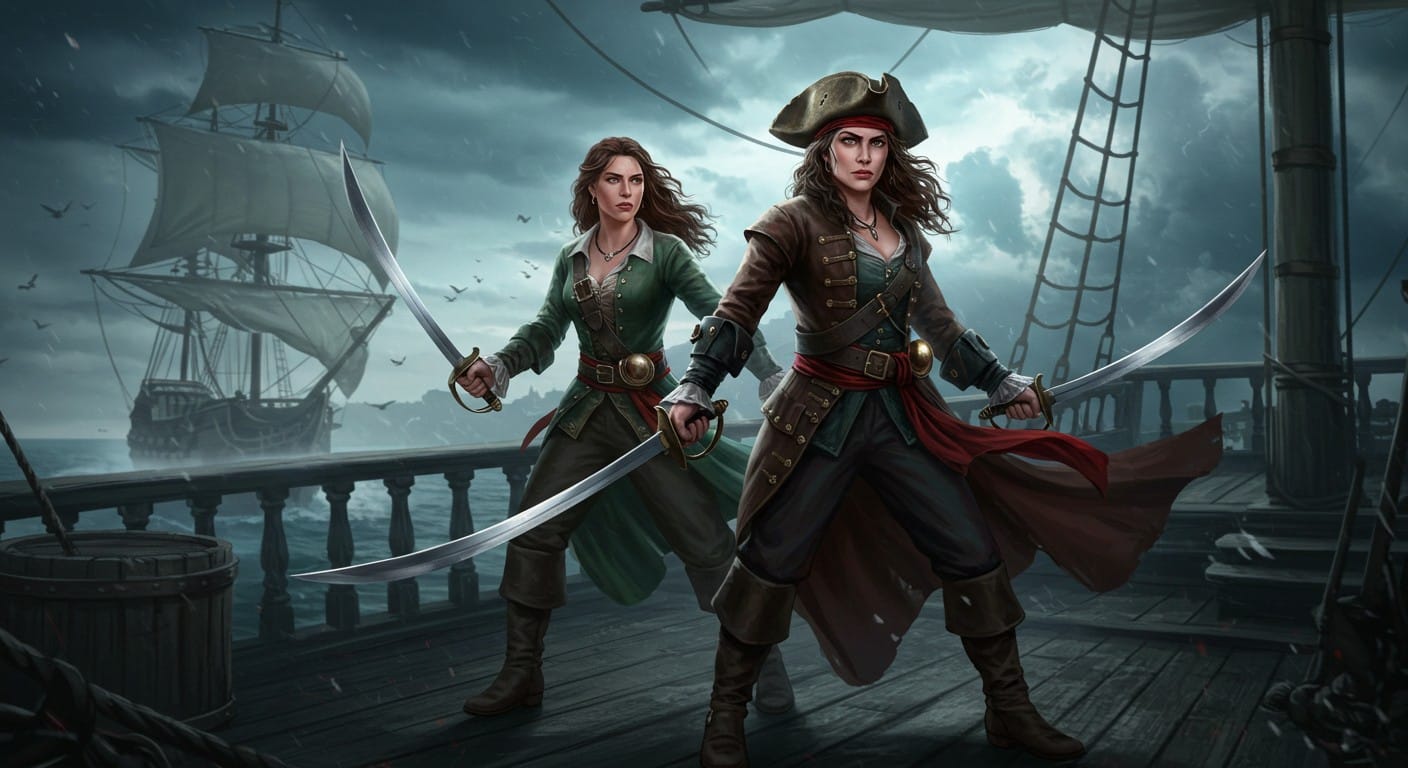 Découvrez l’histoire d’Anne Bonny et Mary Read, femmes pirates légendaires, dans une BD captivante. Aventure, liberté et scandale au XVIIIe siècle !