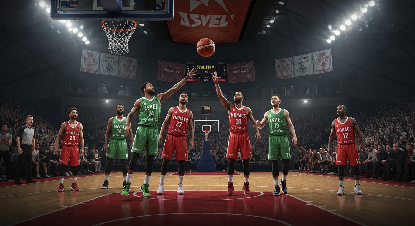 Asvel vs Monaco en demi-finale Betclic Élite : découvrez l'heure, la chaîne TV et les enjeux de ce choc de basket. Suivez le match en direct !