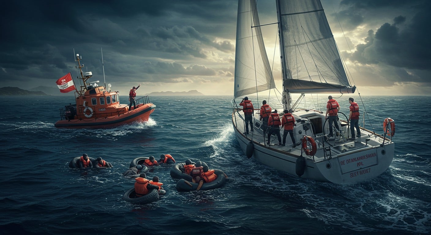 Un bateau humanitaire avec des militants pour Gaza est bloqué par Israël. Découvrez les enjeux, les secours en mer et les tensions internationales.