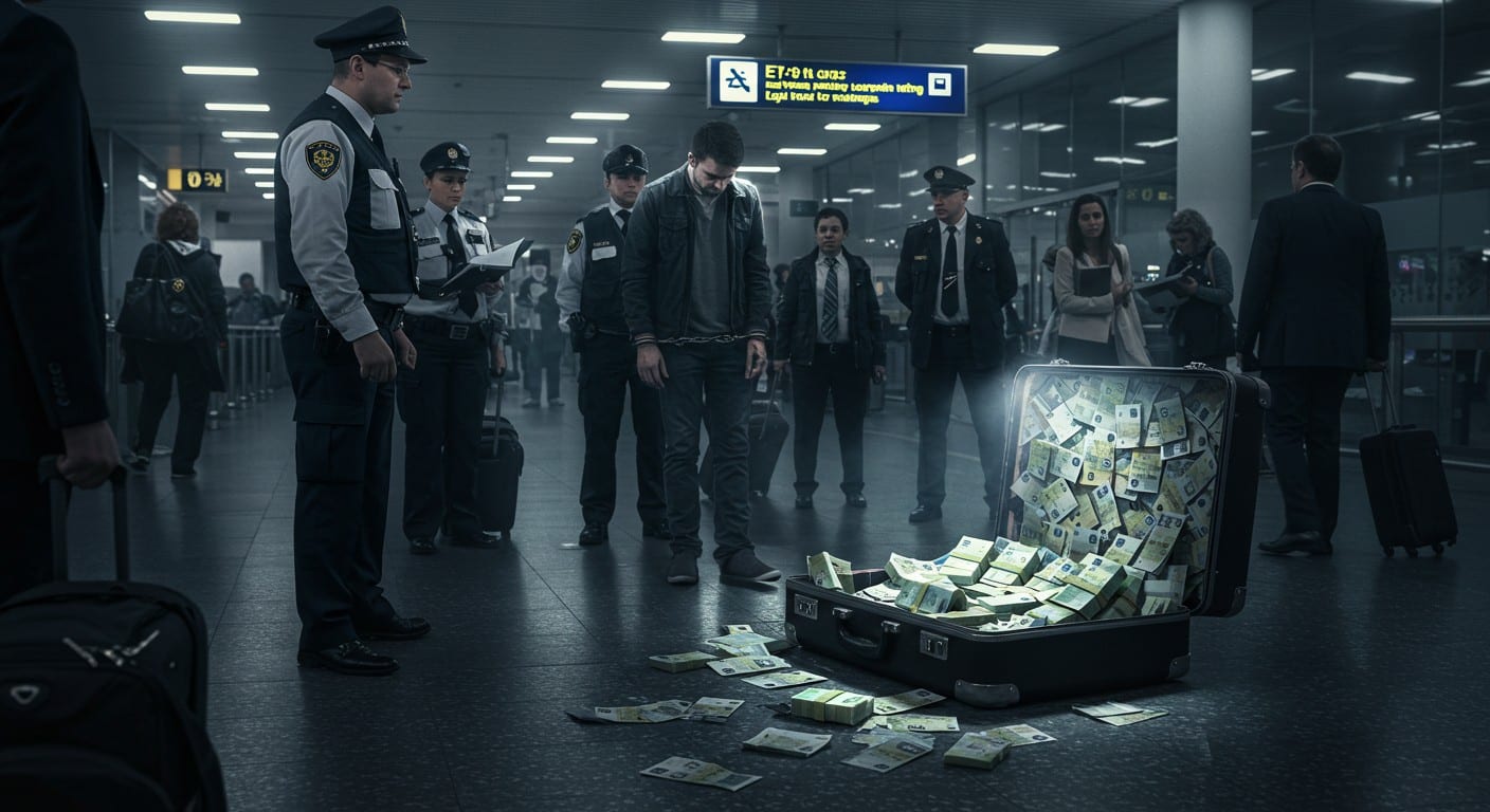 Un employé arrêté avec 1,4 M€ en liquide à l’aéroport de Londres. Découvrez les dessous de cette affaire de blanchiment d’argent et ses implications.