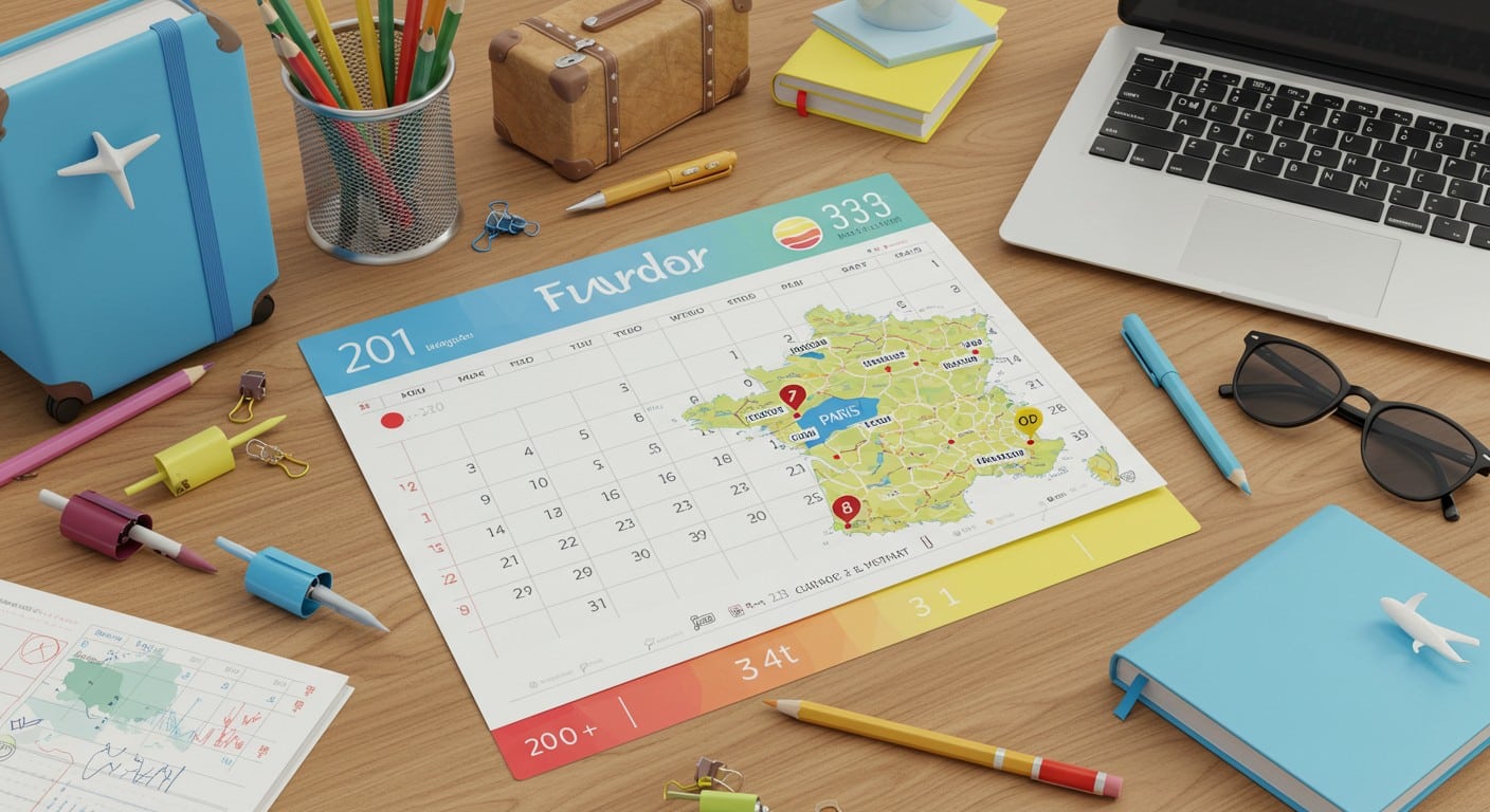 Planifiez vos vacances avec le calendrier scolaire 2025-2026 pour la zone C (Paris, Toulouse, Montpellier). Découvrez les dates clés pour la rentrée et les congés.
