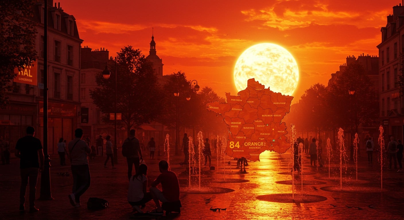 Canicule 2025 : 84 départements en alerte orange, records de chaleur battus. Découvrez les mesures d’urgence et conseils pour protéger votre santé.