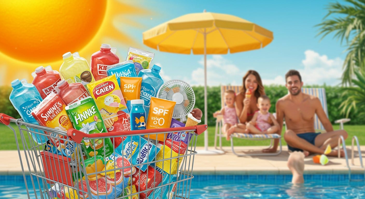 Face à la canicule, découvrez les produits incontournables : eau, glaces, ventilateurs et plus. Nos astuces pour survivre à la chaleur !
