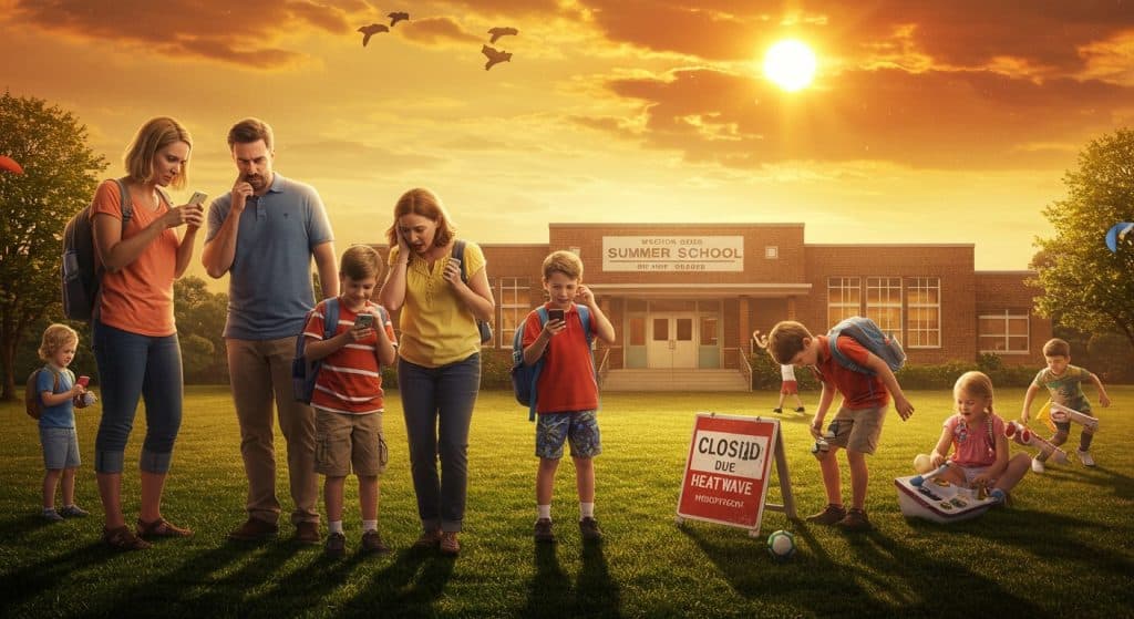 Canicule : Parents en Galère Face aux Fermetures d’Écoles