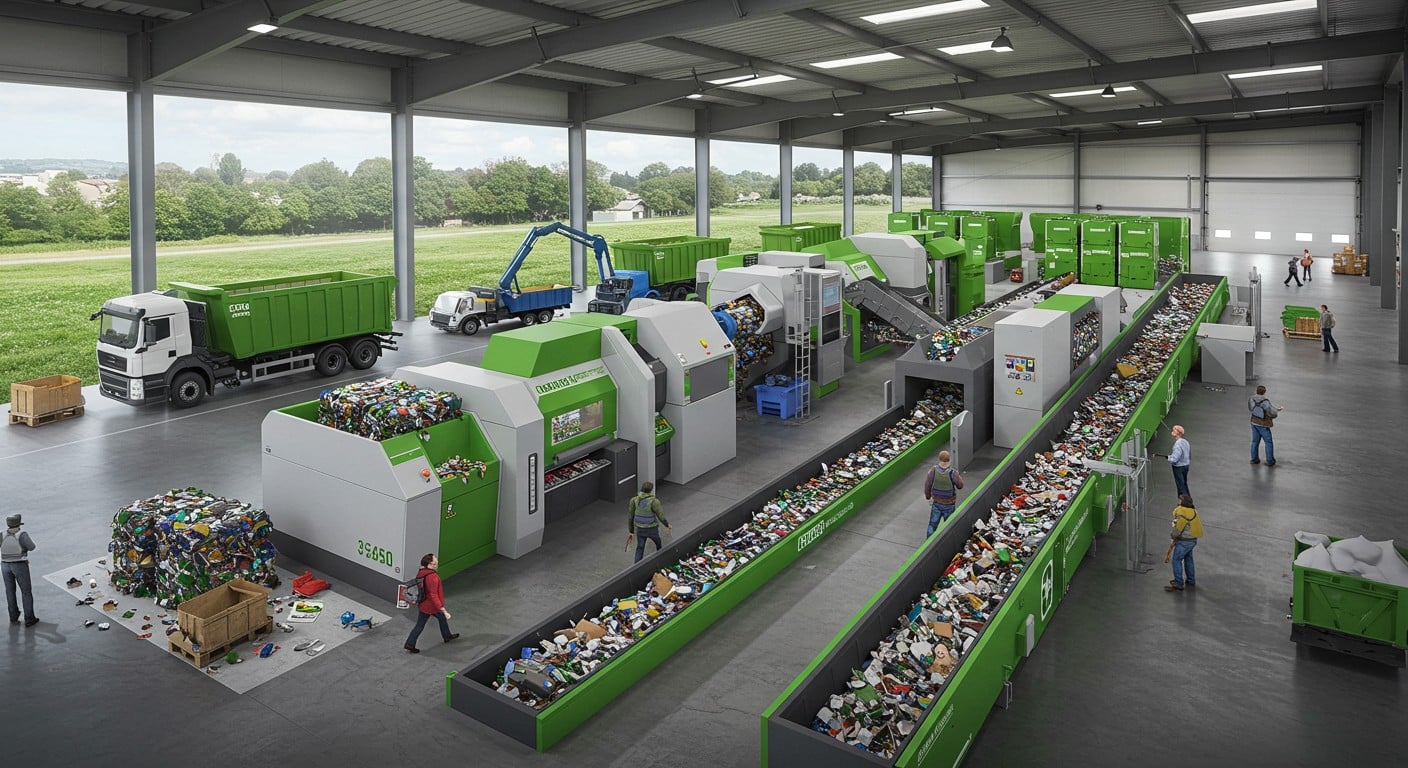 Découvrez comment le centre de tri XXL de Cergy-Pontoise réduit les coûts et l'impact carbone en traitant 30 000 tonnes de déchets par an.