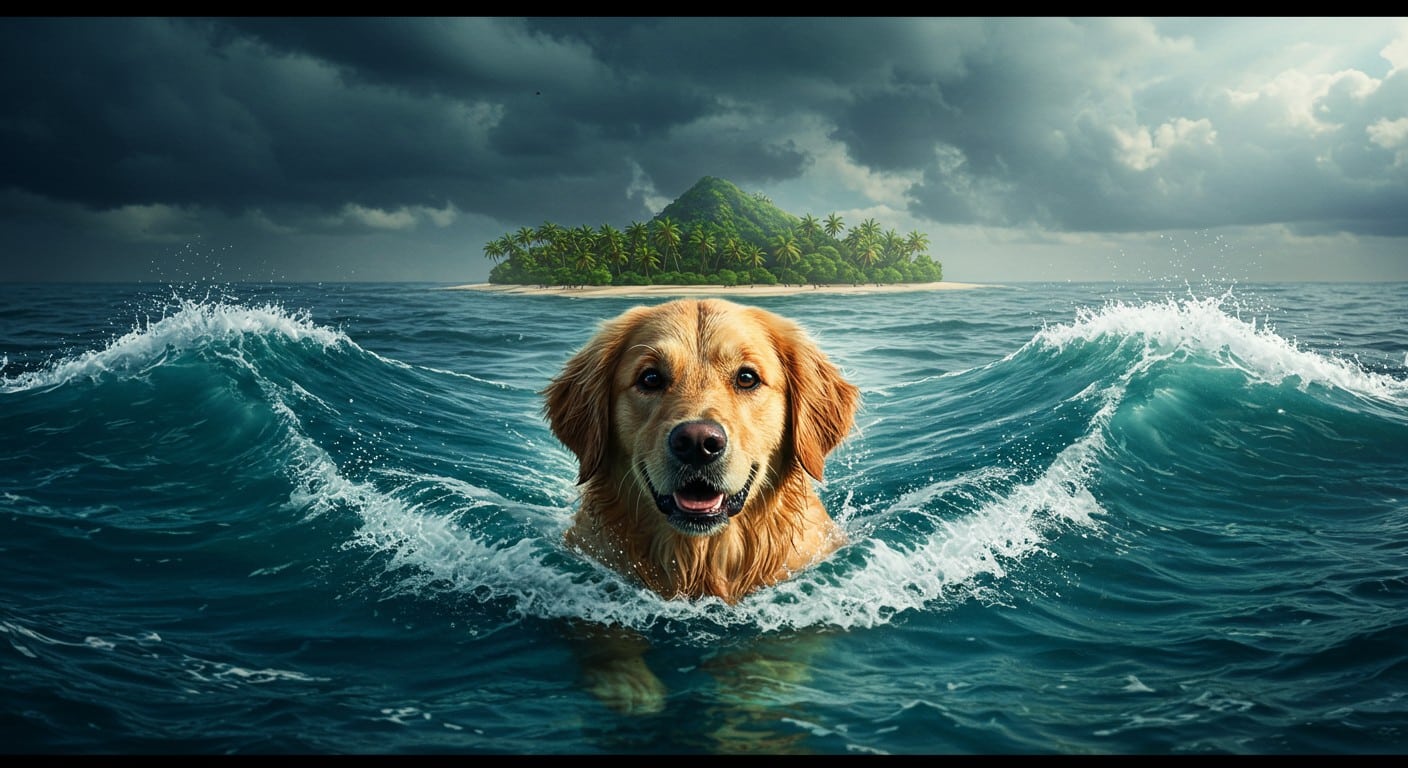 Une chienne disparue parcourt 160 km et nage jusqu’à une île. Découvrez son incroyable périple et son sauvetage émouvant dans cette histoire captivante.