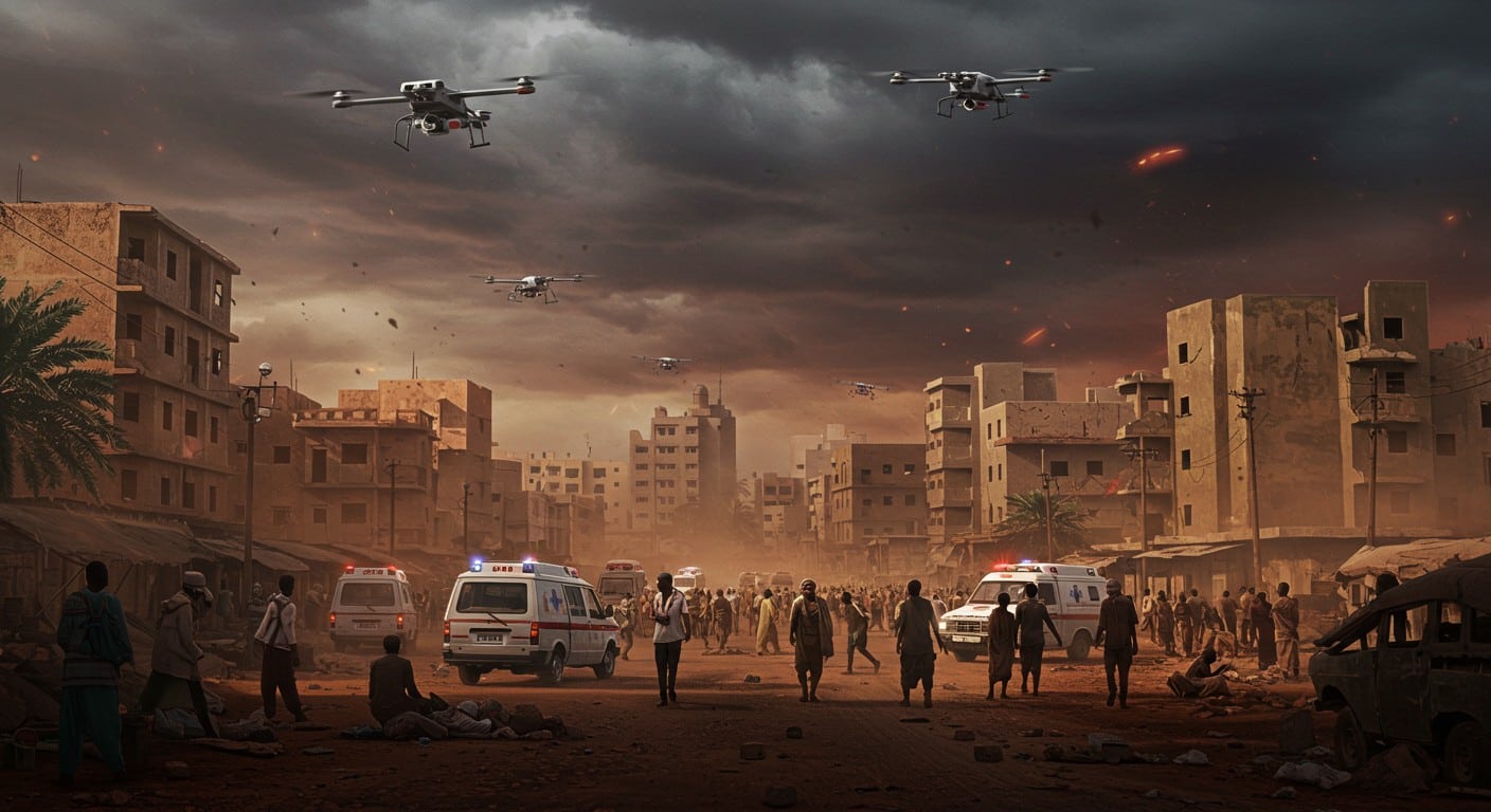 Frappes de drones à Nyala, Soudan : tensions entre paramilitaires et armée s’intensifient. Découvrez les enjeux de ce conflit et ses impacts humanitaires.