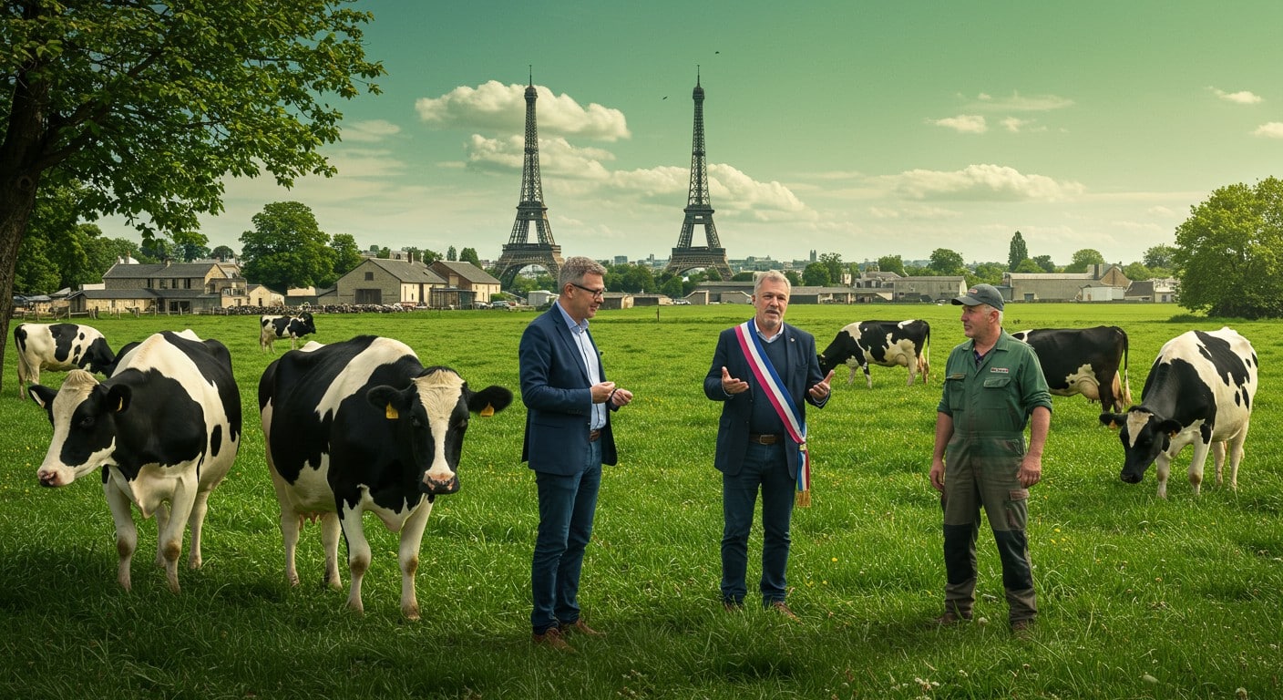 La maire du Ve arrondissement visite une ferme de l’Eure pour sélectionner des vaches bio, renforçant l’alimentation durable dans les cantines parisiennes.
