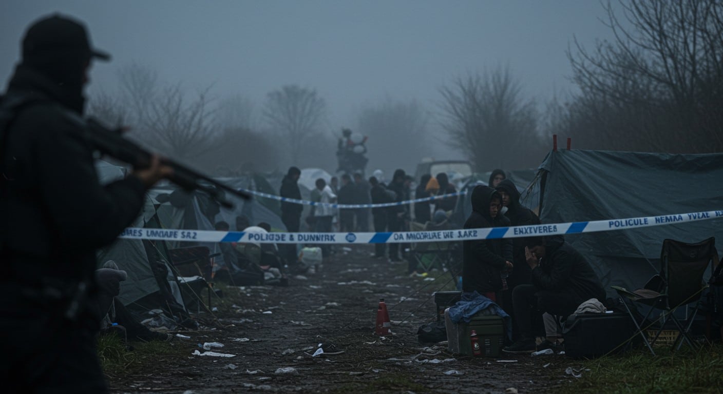 Un mort et cinq blessés dans un camp de migrants près de Dunkerque. Enquête pour meurtre en bande organisée. Découvrez les détails de ce drame.