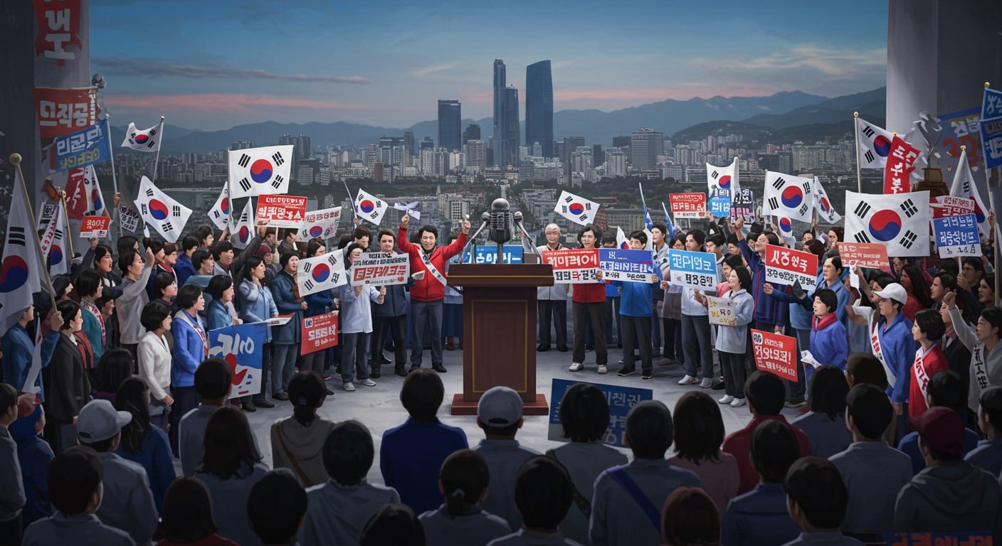 À deux jours de l’élection sud-coréenne, Lee Jae-myung et Kim Moon-soo s’affrontent. Découvrez les enjeux, discours et tensions de cette course cruciale.