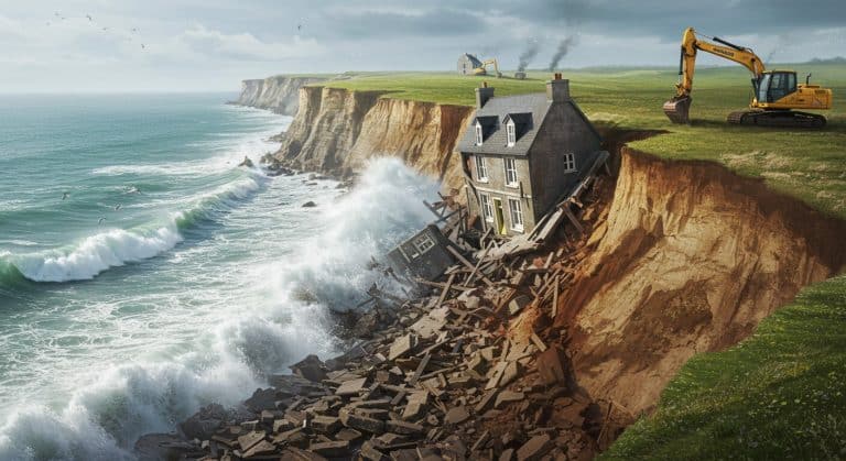 Érosion Côtière : Maisons Détruites Face à la Mer