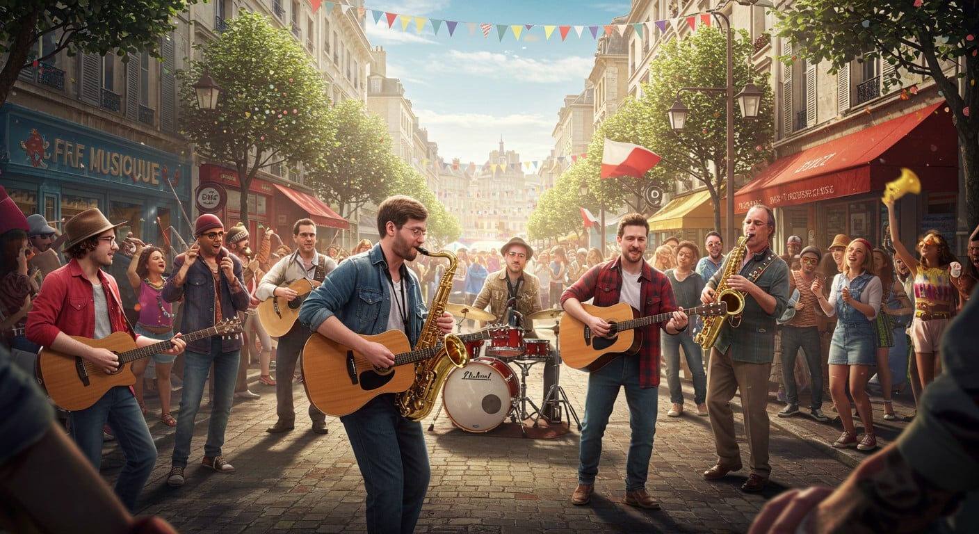 Vivez la Fête de la Musique 2025 en France ! Découvrez le programme, concerts gratuits et bons plans près de chez vous pour un 21 juin inoubliable.