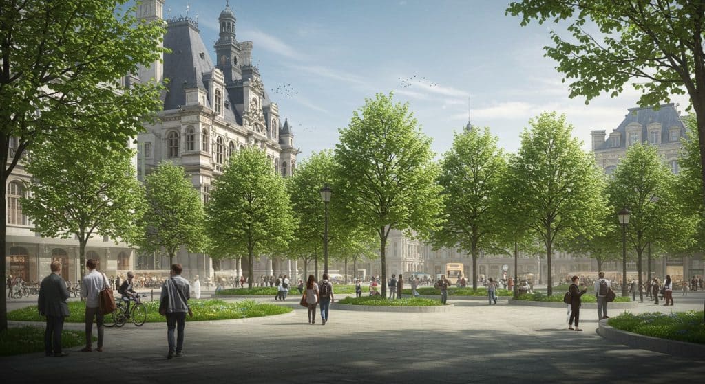 Forêt Urbaine À Paris : Un Parvis Végétalisé Éblouit