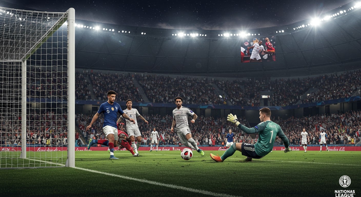 La France domine l'Allemagne 2-0 en Ligue des Nations avec un Mbappé décisif. Découvrez les moments forts et les analyses de ce match intense !