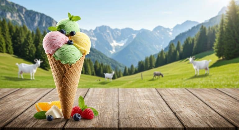 Glace au Lait de Chèvre : Fraîcheur Insolite en Canicule