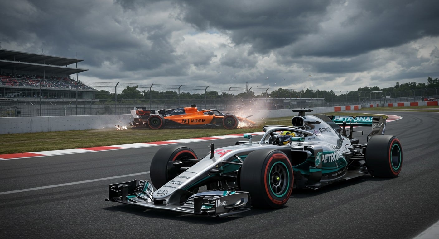 George Russell remporte le GP du Canada 2025, mais l'accrochage entre Norris et Piastri chez McLaren vole la vedette. Découvrez les détails !