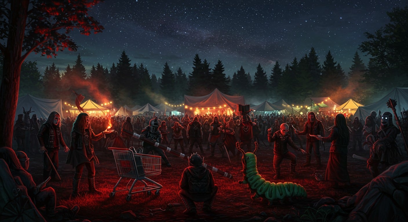 Plongez dans l’ambiance déjantée du camping Hellfest 2025 : combats de chariots, danses endiablées et surprises nocturnes. Découvrez cette expérience unique !