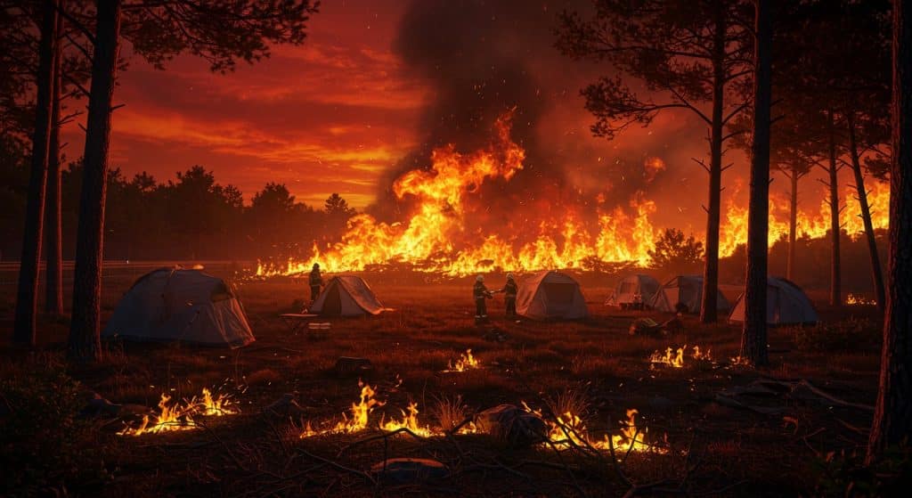 Incendie à Narbonne : Camping Évacué, A61 Fermée