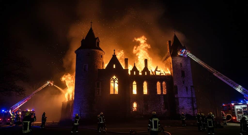 Incendie au Château des Réaux : Drame à Soisy-sur-École