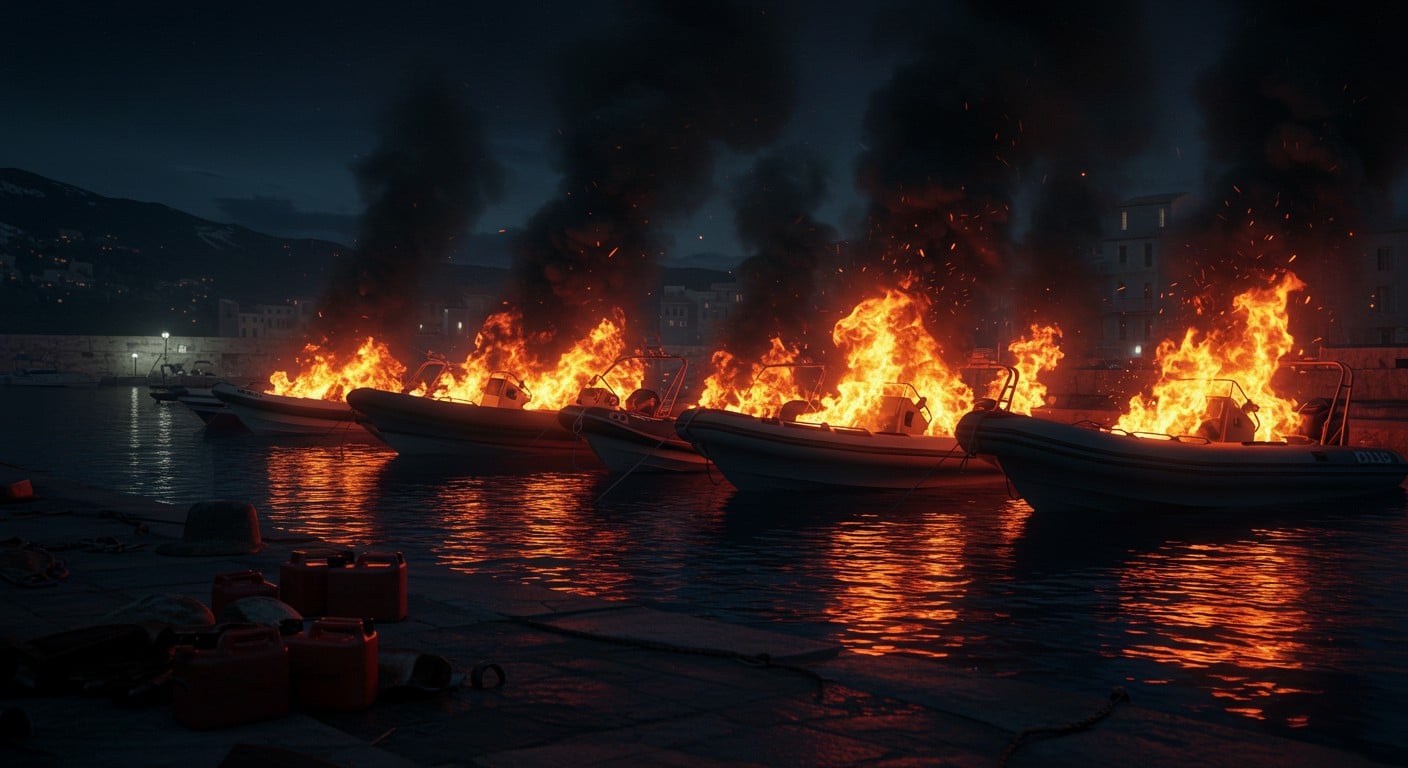 Des incendies criminels ciblent les bateaux de promenade en Corse. Enquête ouverte, soupçons de mafia. Découvrez les détails de cette vague inquiétante.