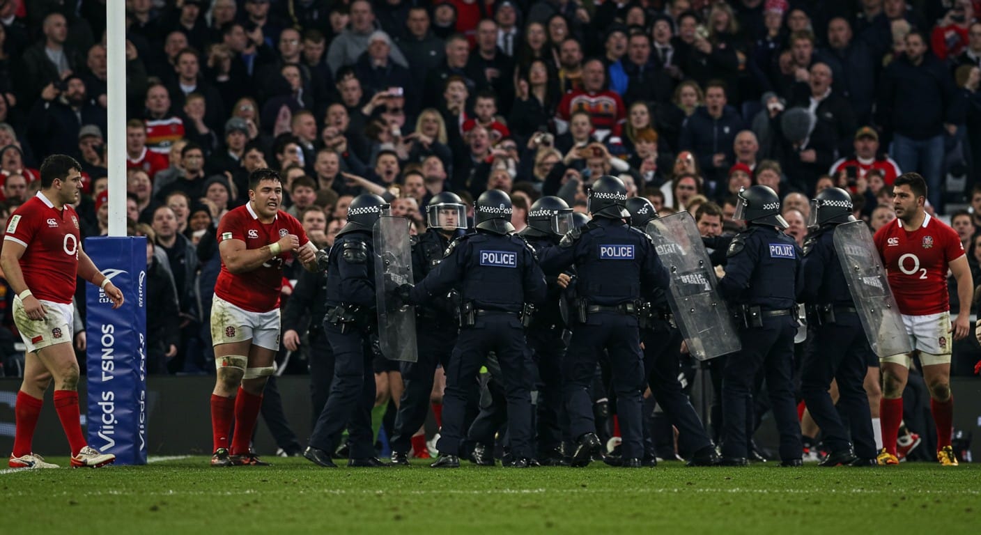 Des bagarres éclatent après Grenoble-Perpignan en Top 14. CRS, tensions et joueurs poursuivis : plongez dans ce match polémique.