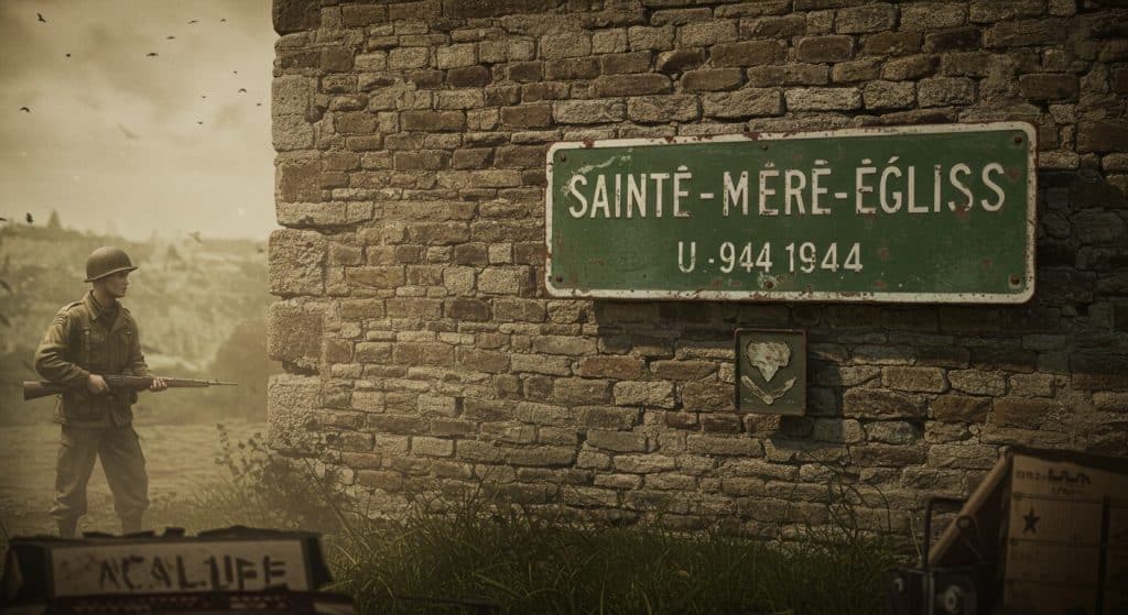 Le Mystère du Panneau Historique de Sainte-Mère-Église Résolu