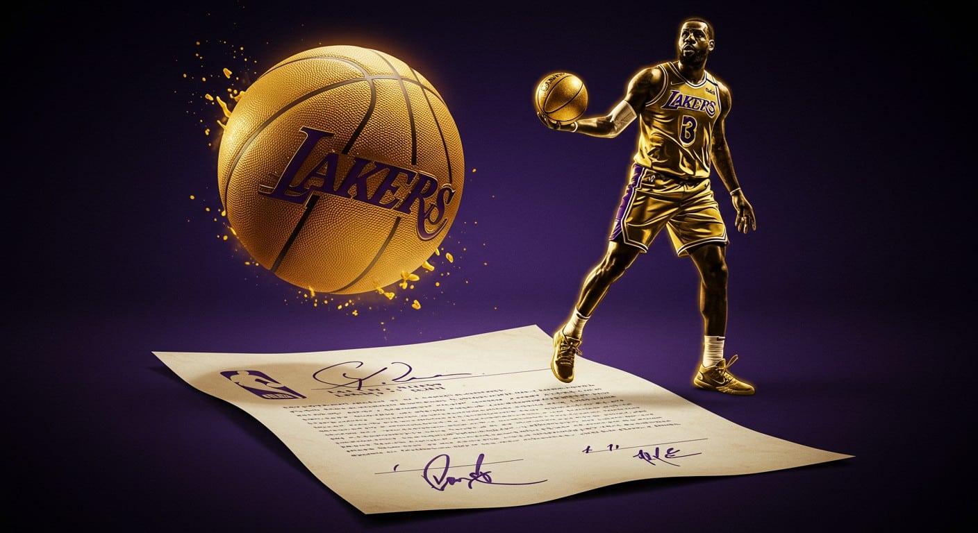 LeBron James signe pour 52,6M$ avec les Lakers pour 2025-26. Découvrez l'impact de ce contrat record et son avenir en NBA.