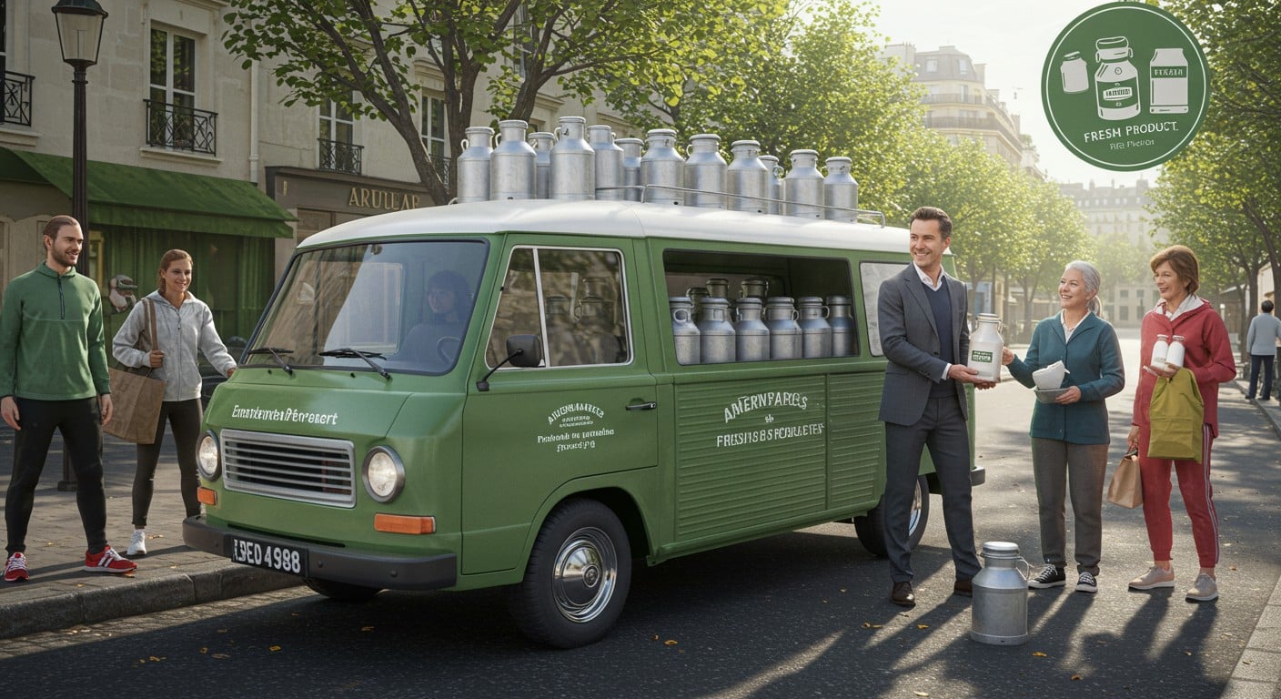 Livraison de lait frais en Île-de-France : un entrepreneur relance ce métier oublié avec des produits authentiques. Découvrez son pari audacieux !
