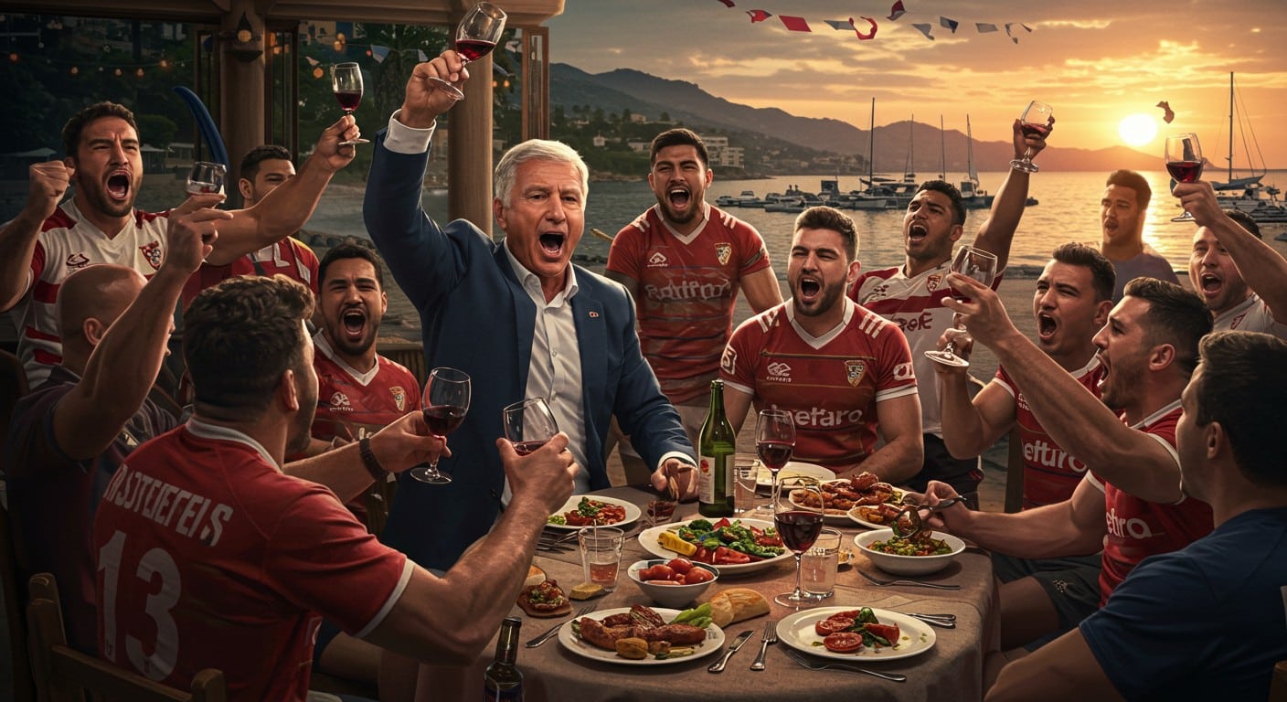 Luis Enrique chante avec des rugbymen corréziens lors d’un dîner en Espagne. Découvrez cette rencontre inattendue et festive après la victoire du PSG !