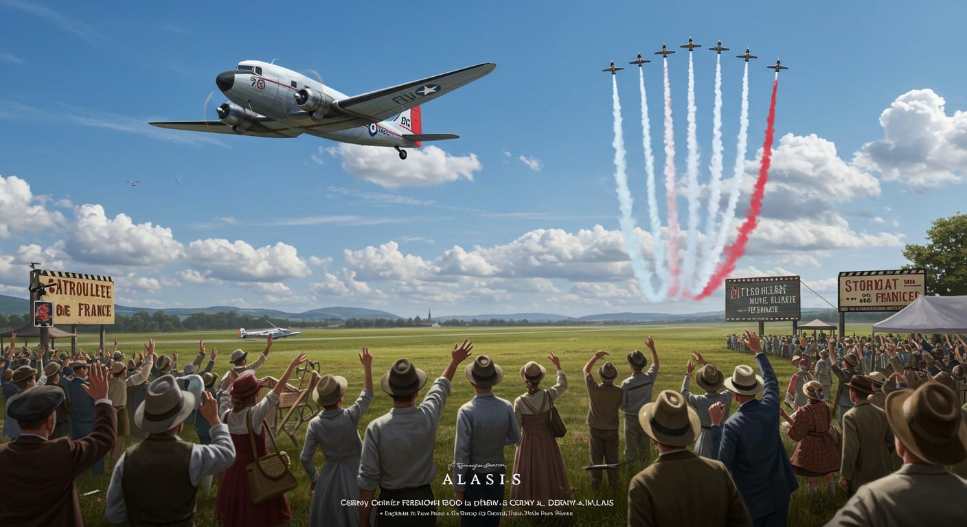 Le meeting aérien de Cerny-La Ferté-Alais 2025 attire 30 000 fans avec la Patrouille de France et des vols en Douglas DC-3. Attention aux embouteillages !