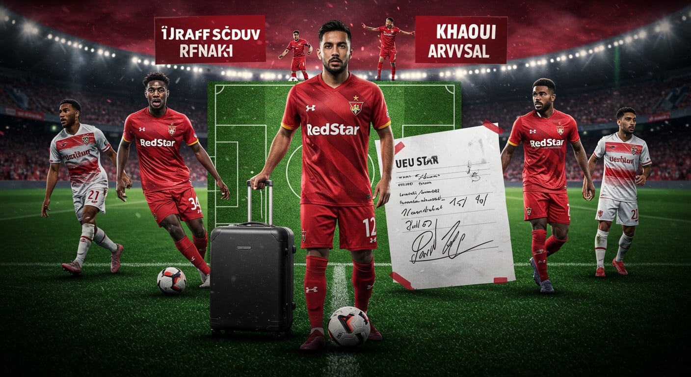Le Red Star secoue le mercato : départ d’Ifnaoui à Troyes et arrivée de Khaoui, ex-Marseillais. Découvrez les impacts et perspectives pour le club en Ligue 2.