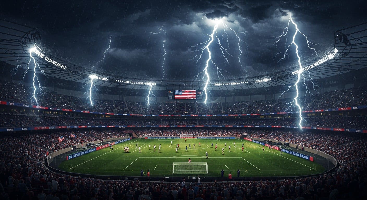 Orages et chaleur bouleversent la Coupe du Monde des Clubs 2025 aux USA. Découvrez l'impact météo sur les matchs et les enjeux pour 2026.
