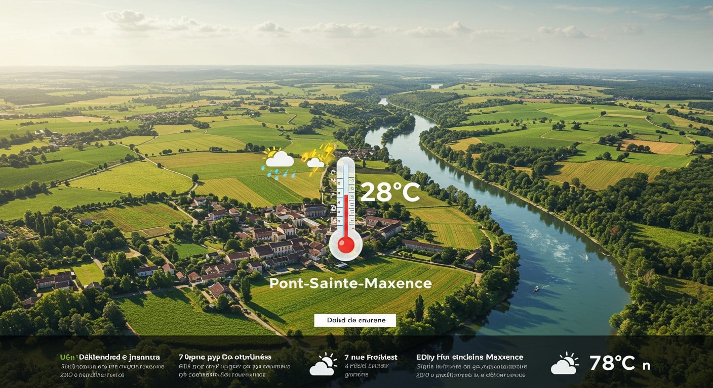 Prévisions météo détaillées à Pont-Sainte-Maxence pour 7 jours. Températures, risques de pluie et vents : tout pour planifier votre semaine !