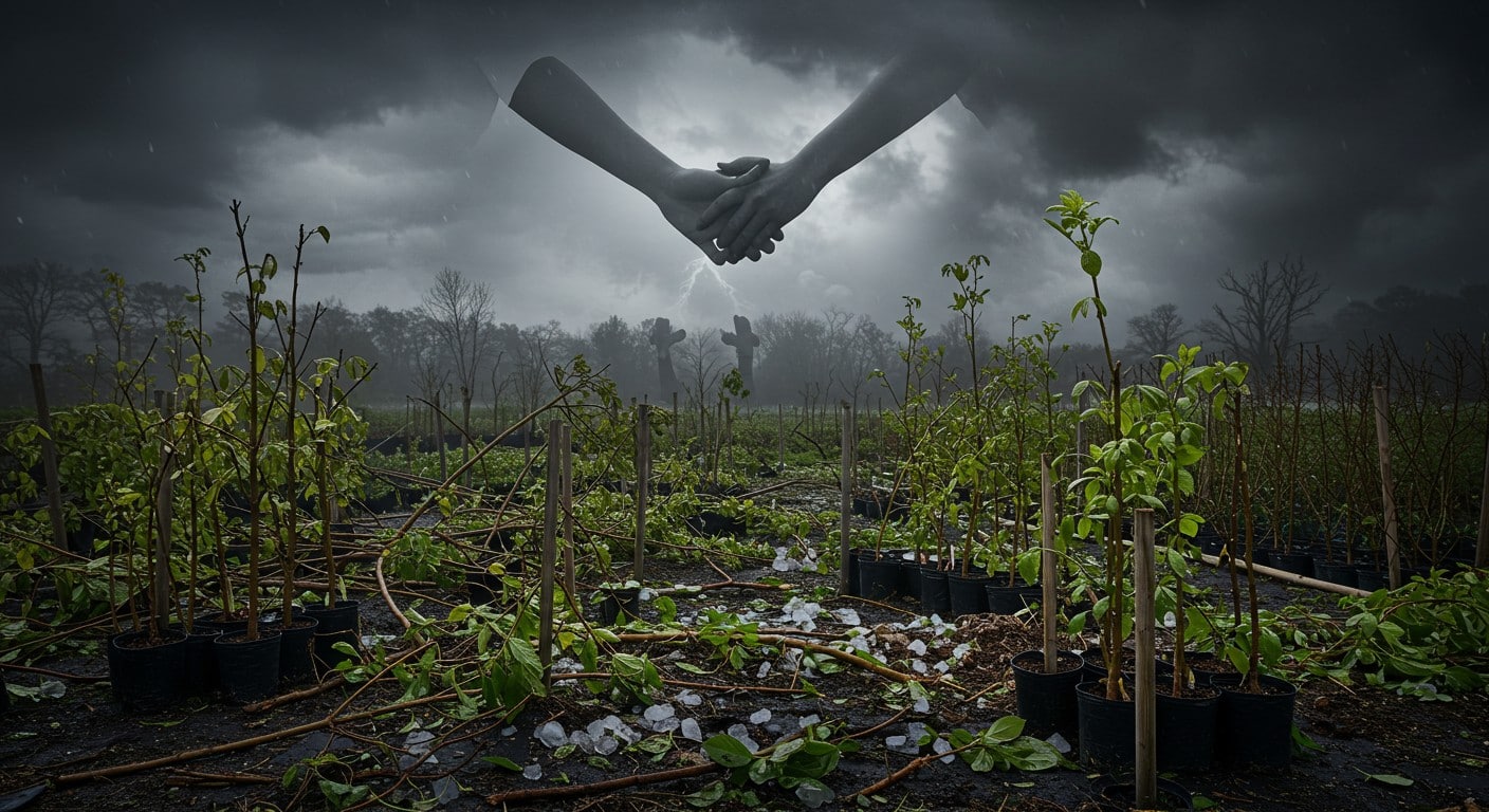 Après un orage de grêle, une pépinière familiale perd 40 000 plantes. Une cagnotte est lancée pour relancer l'activité. Découvrez leur combat et leur espoir.