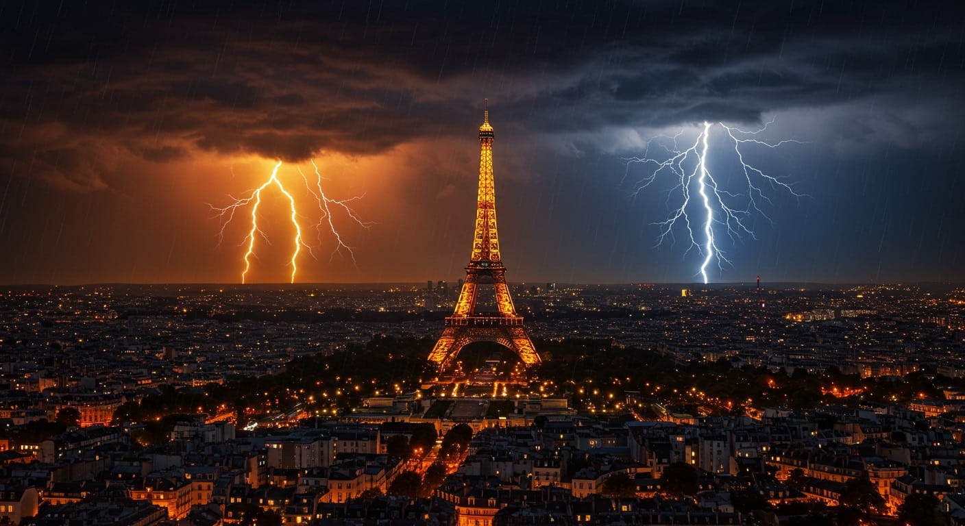 Orages en Île-de-France : les températures chutent de 13°C en deux jours, mais une canicule s’annonce. Découvrez les impacts et prévisions météo !