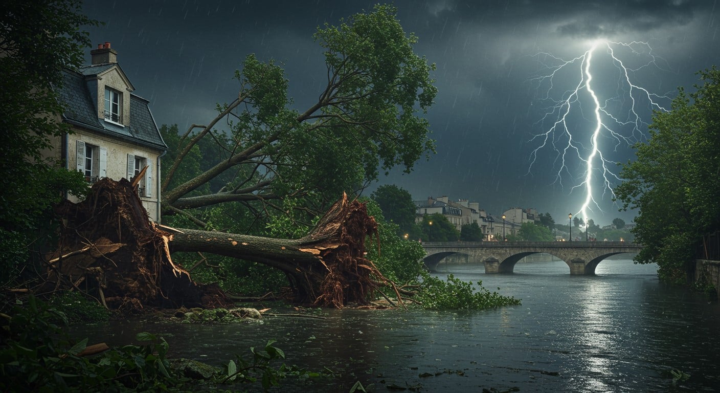Orages violents en Île-de-France : un homme décède dans les Yvelines, une femme grièvement blessée à Paris. Découvrez les impacts et les enjeux climatiques.