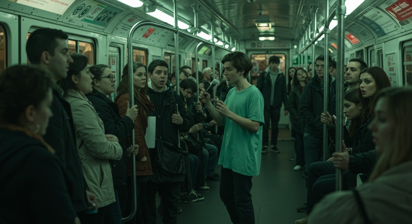 Découvrez les Orateurs du métro, un défi unique à Paris où des anonymes prennent la parole dans les rames pour vaincre leur peur. Une expérience humaine captivante !
