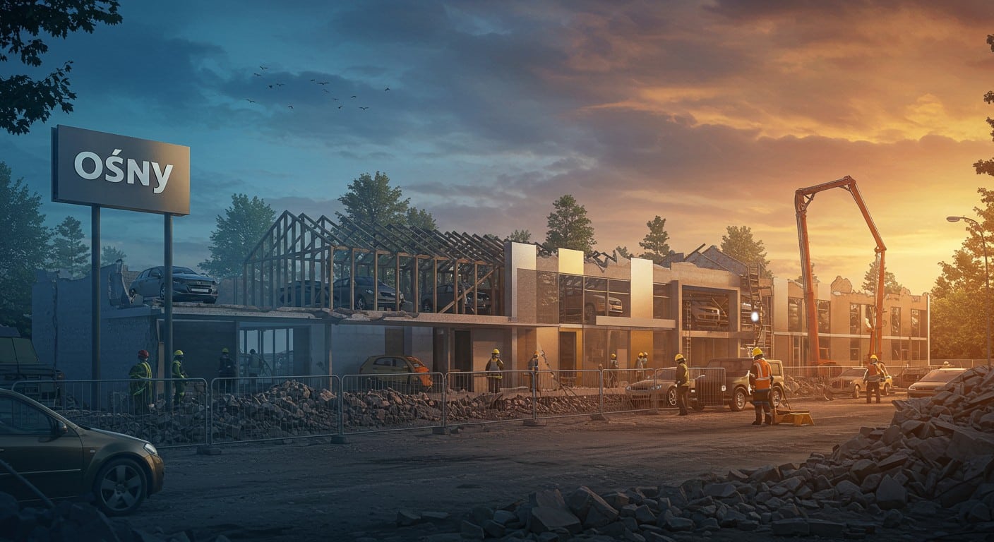 À Osny, une concession automobile détruite par un incendie en 2023 se reconstruit en mieux, avec 7 000 m² et de nouvelles marques. Découvrez cette renaissance !
