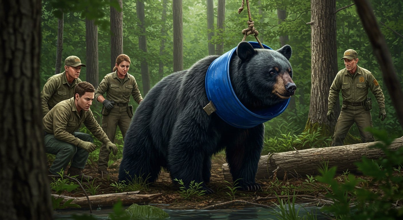 Un ours noir du Michigan, coincé deux ans avec un couvercle autour du cou, a été libéré. Découvrez cette incroyable histoire de survie et de sauvetage.