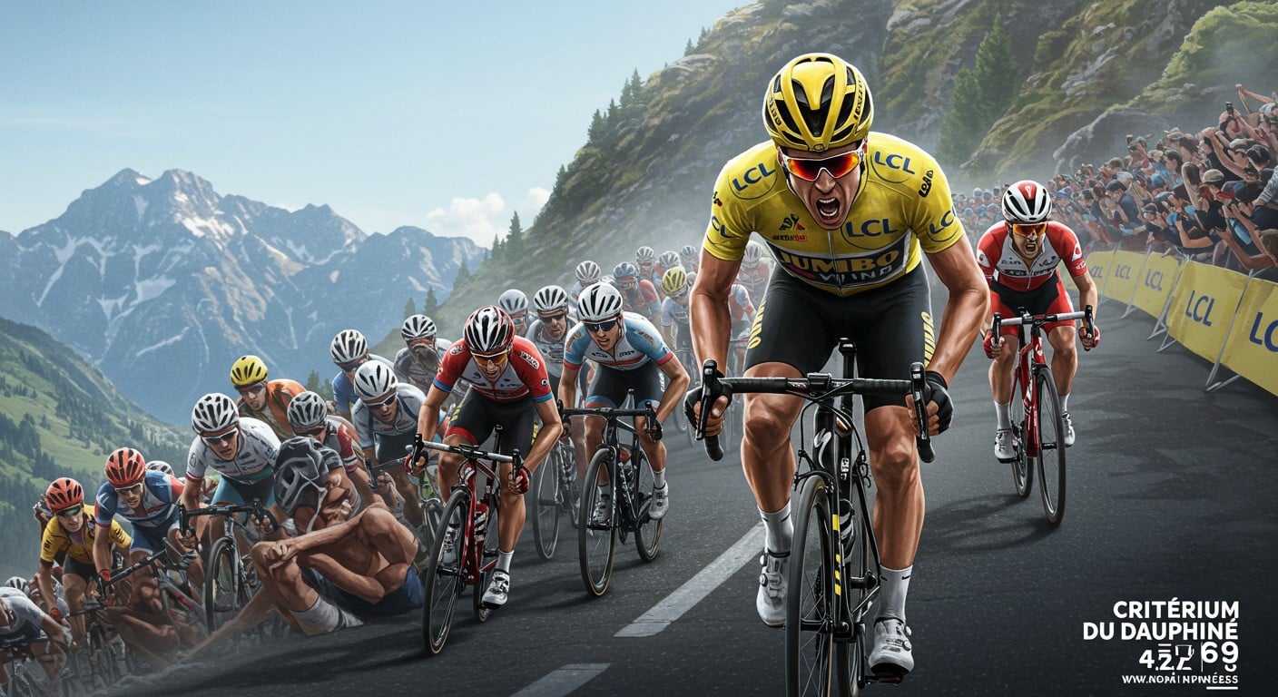 Tadej Pogacar s’impose dès la 1re étape du Dauphiné 2025 face à Vingegaard et Evenepoel. Découvrez ce coup de force inattendu !