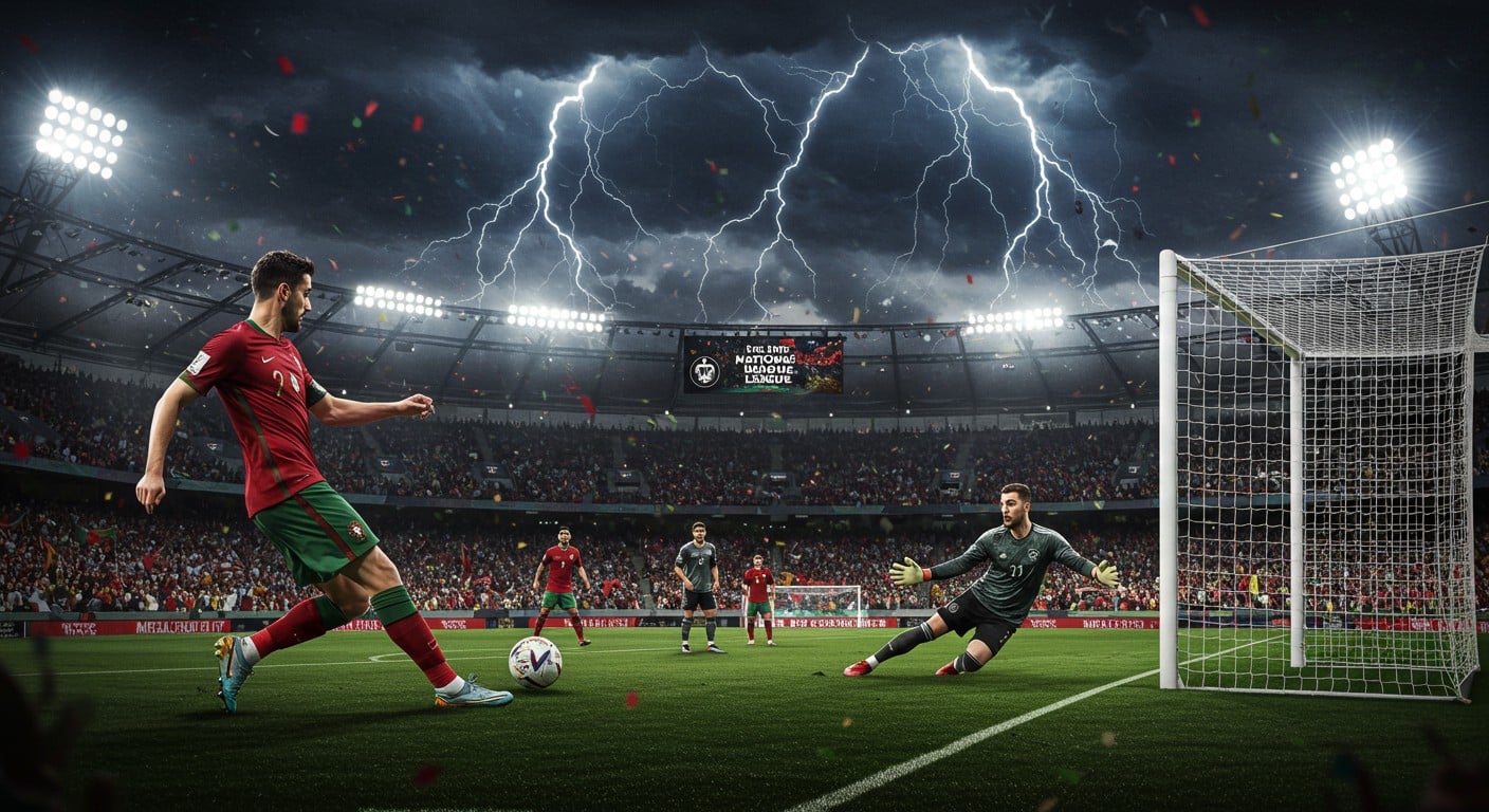 Le Portugal, mené par un Ronaldo étincelant, bat l’Allemagne 2-1 en demi-finale de Ligue des Nations. Découvrez les moments forts et ce qui attend les Lusitaniens !