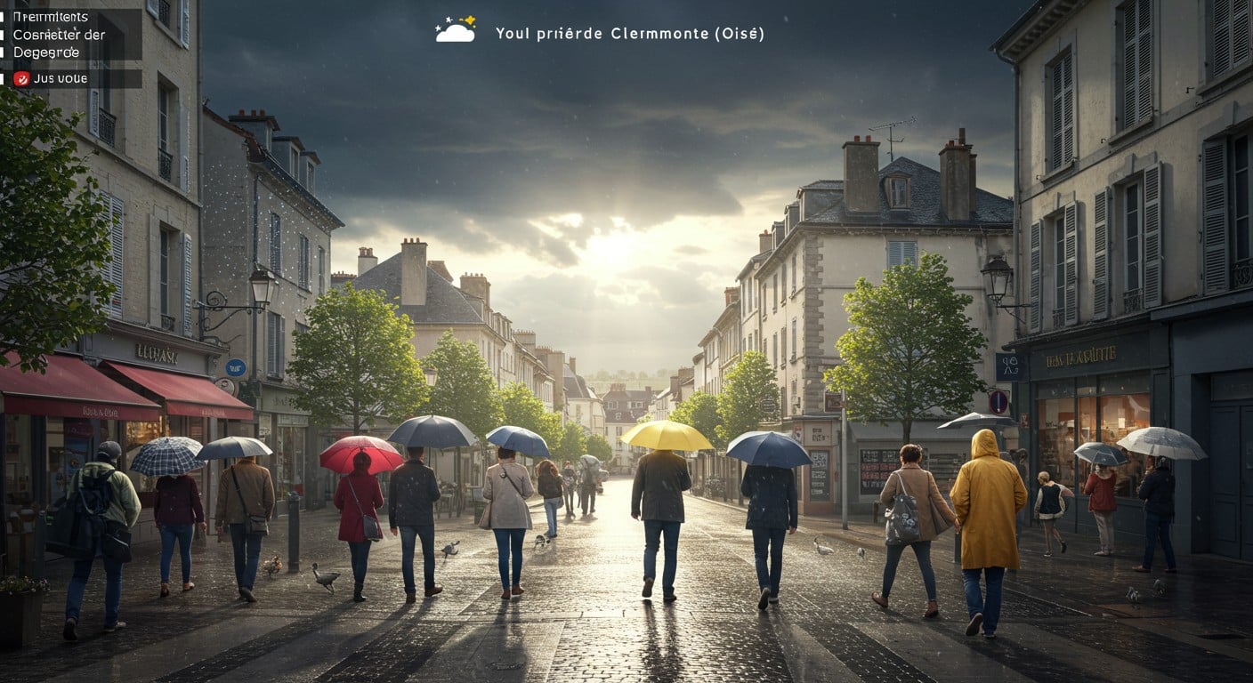 Consultez les prévisions météo à Clermont (Oise) pour 7 jours : pluie, soleil, températures et vent. Tout ce qu’il faut savoir pour planifier votre semaine !