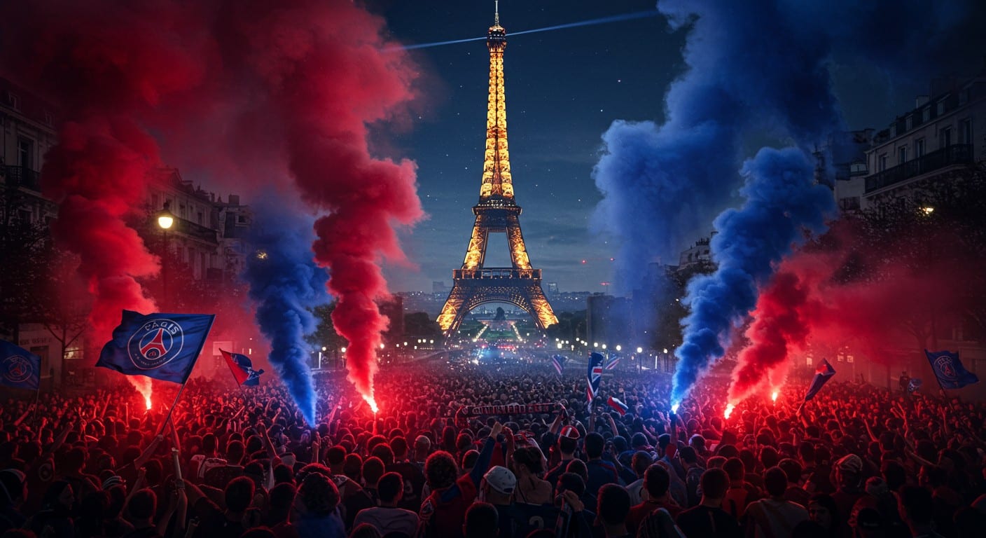 Le PSG remporte la Ligue des Champions 5-0 face à l’Inter Milan. Paris célèbre en masse, entre liesse et incidents. Découvrez l’ambiance électrique !